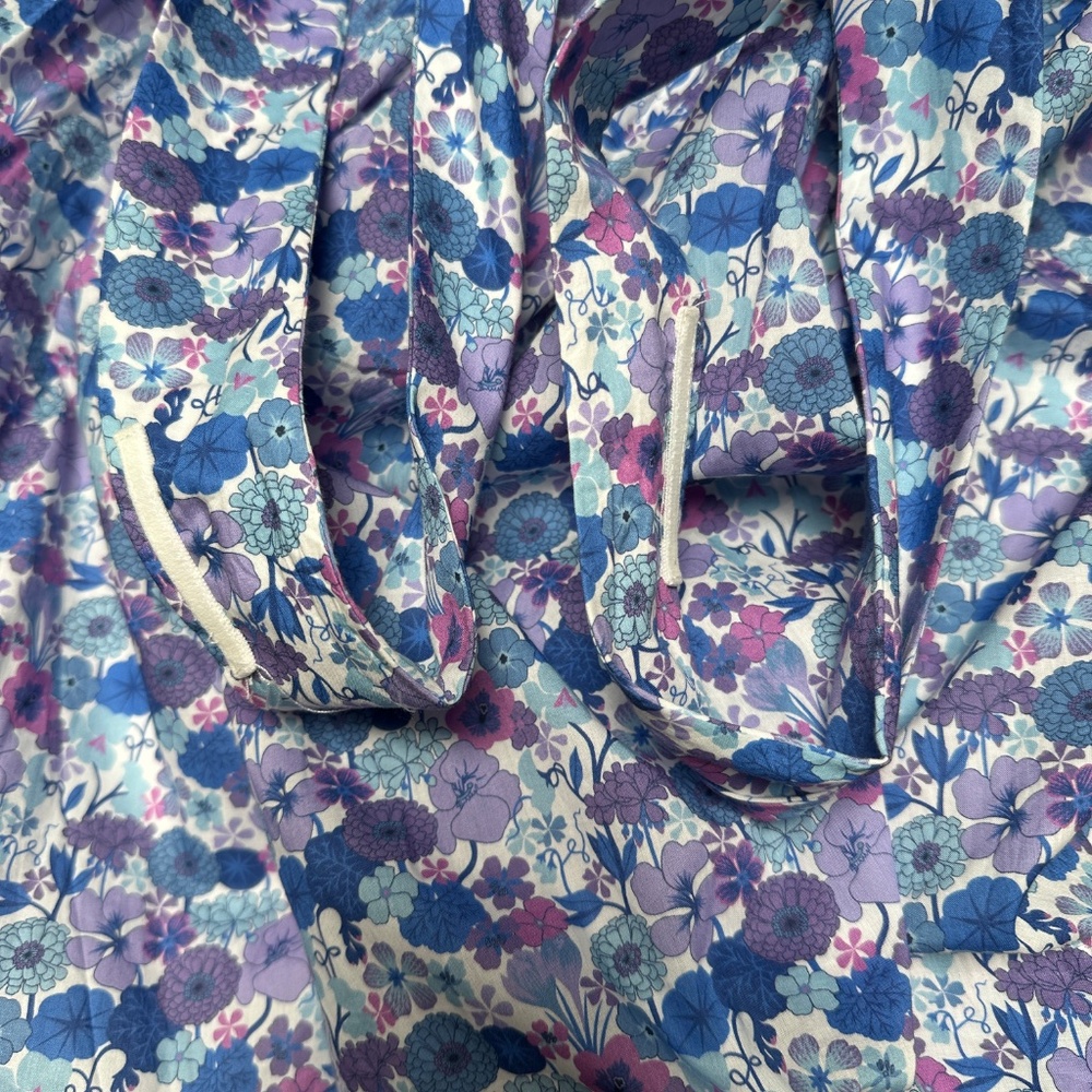 J. Crew Liberty Print Cotton Dress Adjustable Straps Open Back Pockets Size 6 - Picture 10 of 17